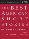 Cover image for The Best American Short Stories 2013